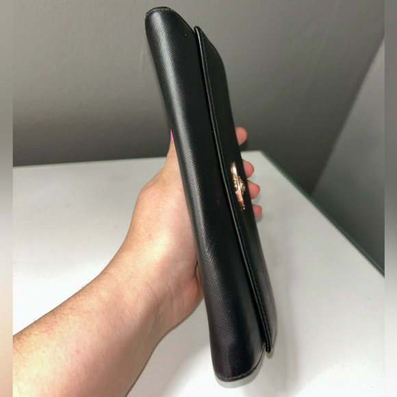 Vivienne Westwood Black Leather Long Wallet w/ Red Interior - Picture 13 of 16